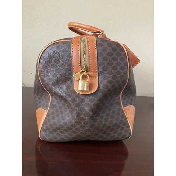 Vintage Céline Macadam Duffle Bag Large Travel Boston Weekender w/Lock & Key - Picture 4 of 16